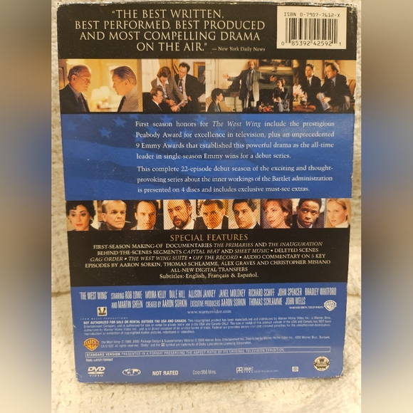 The West Wing The Complete First Season DVD 4-Disc 22 Episodes - Picture 2 of 4